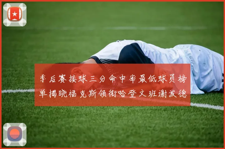 季后赛接球三分命中率最低球员榜单揭晓福克斯领衔哈登文班谢泼德紧随其后